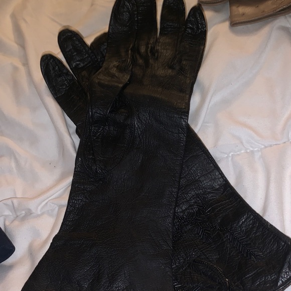 1950’s Elegant Glove Collection in Black, Brown, blue and Cream size 6 1/5 - Picture 7 of 14